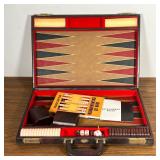 IMEX BACKGAMMON SET  |  Imex discovery cases backgammon set - l. 19 x h. 13 in. (box)
