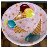 ITALIAN GELATO BOWL  |  Large painted bowl made in Italy - dia. 10.5 in.
