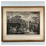 ANTIQUE ENGRAVING  |  Pompei engraving dated 1788 - w. 35 3/4 x h. 28 3/4 in. (overall)