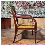 (2pc) PAIR FEDERAL CHAIRS  |  Bentwood arms, with caned and openwork backrest and caned seats, over 