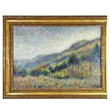 M. LENOIR PAINTING  |  Pointillist landscape Oil on canvas Signed and dated 1904 lower right, in a g