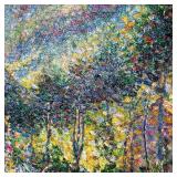M. LENOIR PAINTING  |  Pointillist landscape Oil on canvas Signed and dated 1904 lower right, in a g