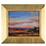 WILLIAM BERRA (American, b. 1952)  |  New Mexico Colors Oil on board Colorful New Mexico abstract la