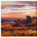 New Mexico abstract landscape, signed indistinctly lower left and inscribed / titled on verso 8 x 10