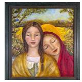 HEIDI GOODYEAR (NEW MEXICO, 20TH C.)  |  Two figures Oil on canvas Showing two figures before a fiel