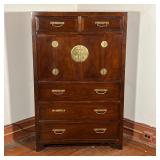 BAKER CHINESE STYLE CHEST  |  Baker Furniture chest of drawers/cabinet, having two drawers over two 