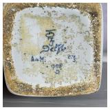  Delft jar signed and numbered on the bottom and inside the lid [with crazing throughout] (h. 4-3/5 