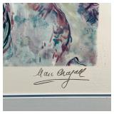 numbered lower left, ed. 152/500, showing a bouquet of flowers, matted in a silvered frame; sight 31