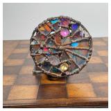 FANTASY GLASS KALEIDOSCOPE  |  Lesley and Obe 1987 Made in USA - h. 12 x dia. 5.5 in.