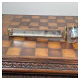 ANTIQUE KALEIDOSCOPE  |  Of interesting design, with a copper surround and a triangular lens, signed