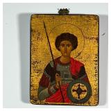 GILT ICON  |  Painted on wood - w. 6 x h. 8 in.