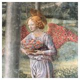 (2pc) PAIR ANGEL PRINTS  |  Showing winged angels - w. 13.5 x h. 17.5 in. (frame)