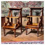 (2pc) PAIR LIBRARY STEPS  |  l. 19.5 x w. 17.5 x h. 31.5 in.