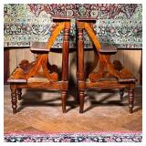 (2pc) PAIR LIBRARY STEPS  |  l. 19.5 x w. 17.5 x h. 31.5 in.