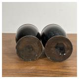 (2pc) PAIR WOOD GOBLETS  |  Turned wood - h. 5.5 x dia. 3.25 in.