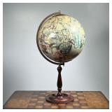 GLOBE: PRINTED CONSTELLATIONS  |  Printed constellations with chased brass top and bottom mounts on 