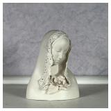 CYBIS BUST OF MADONNA  |  Bisque porcelain bust of Madonna with reticulated veil - w. 3.5 x h. 4.5 i