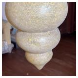 CX MURANO GLASS SHADE  |  Long yellow art glass shade for a hanging light fixture, by CXNY designs -