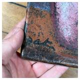 STILL LIFE TILE  |  Pained tile with flowers in a terracotta pot, signed lower left - w. 6 x h. 12.2