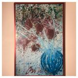 DALE CHIHULY POSTER  |  Reproduction poster print of an abstract expressionist artwork, in a metalli
