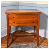 COUNTRY SEWING TABLE  |  False drawer front door, hinged lid to reveal workspace with a Wakefield "D