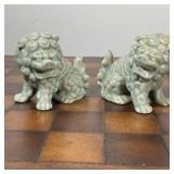 (2pc) JAPANESE KOMAINU SALT & PEPPER SHAKERS  |  Pair of komainu made in Japan - l. 3.5 x w. 2 x h. 