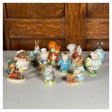 (11pc) CERAMIC ANIMAL FIGURINES  |  Including Goebel and Beswick / F. Wayne & Co. Beatrix Potter fig