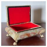 AGATE BOX  |   Agate and brass hinge lid box - w. 6 x h. 2 1/2 in.