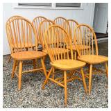 (8pc) DINING CHAIRS  |   Set of eight Union City wooden Windsor-style side chairs, made in USA - l. 