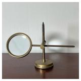 BRASS MAGNIFIER  |   Magnifying glass on adjustable stand - h. 7 in.