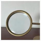 BRASS MAGNIFIER  |   Magnifying glass on adjustable stand - h. 7 in.
