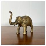 BRASS ELEPHANT  |   Heavy brass figure of an elephant - l. 7 in.