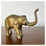 BRASS ELEPHANT  |   Heavy brass figure of an elephant - l. 7 in.