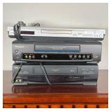 (3pc) DVD PLAYER & VHS PLAYERS  |   Panasonic DVD Player, Panasonic VHS Player, and Toshiba VHS Play