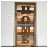 HOME WALL HANGING  |   Cute! Rustic "HOME" decorative wall hanging - w. 11 x h. 24 in.