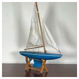SMALL MODEL SHIP  |   On a wood stand