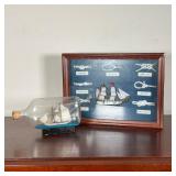 (2pc) NAUTICAL DECOR  |   Including a ship in a bottle and a sailors knot display