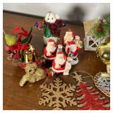 GROUP CHRISTMAS ORNAMENTS  | Figural ornaments including snowmen, santas and other misc. ornaments