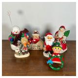 (6pc) GROUP CHRISTMAS FIGURES  |   Including Santa figures, snowmen, children, and others