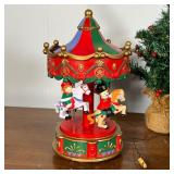 (6pc) MISC CHRISTMAS DECOR  |   Including a small wreath, pair of mini trees, and a battery operated