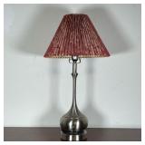 CHROME TABLE LAMP  | Condition: Could use a new lampshade