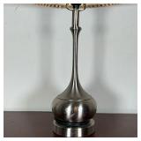 CHROME TABLE LAMP  | Condition: Could use a new lampshade
