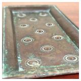 (3pc) APOLLO STUDIOS DESK ARTICLES  |   Including a patinated copper inkwell, a letter opener, and a