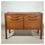 JENS RISOM SIDE CABINET  |   Finished back, no apparent plaque or markings - l. 39.5 x w. 21 x h. 28