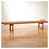 MELLEMSTRANDS "KROBO" BENCH  |   Ridged low bench made in Norway, signed "mellemstrands" - l. 79 x w