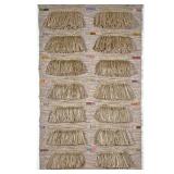 CAROL SCHWARTZOTT (b. 1945)  |   Untitled Woven cotton and linen thread Wall hanging with tassels an