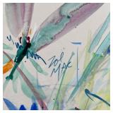 ZOE MAC FLORAL PAINTING  |   Mixed media on paperboard Signed lower right With blindstamp 38 x 28 in