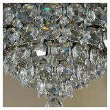 SCHONBEK "BARONET" CHANDELIER  |   French Mid-Century modern Swarovski crystal drop chandelier havin