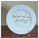 JEAN LOUIS GERIN PLATE  |   Limoges for Jean Louis et Linda Gerin, hand signed inscription, dated 19
