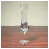 DAUM FRANCE VASE  |   Crystal glass tulip vase with heavily weighted bottom - h. 11 x dia. 3 in.